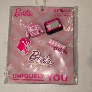 CROCS Barbie Pink and Black Jibbitz Charm Set